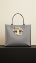 Tote Bag with Metallic Logo Accent